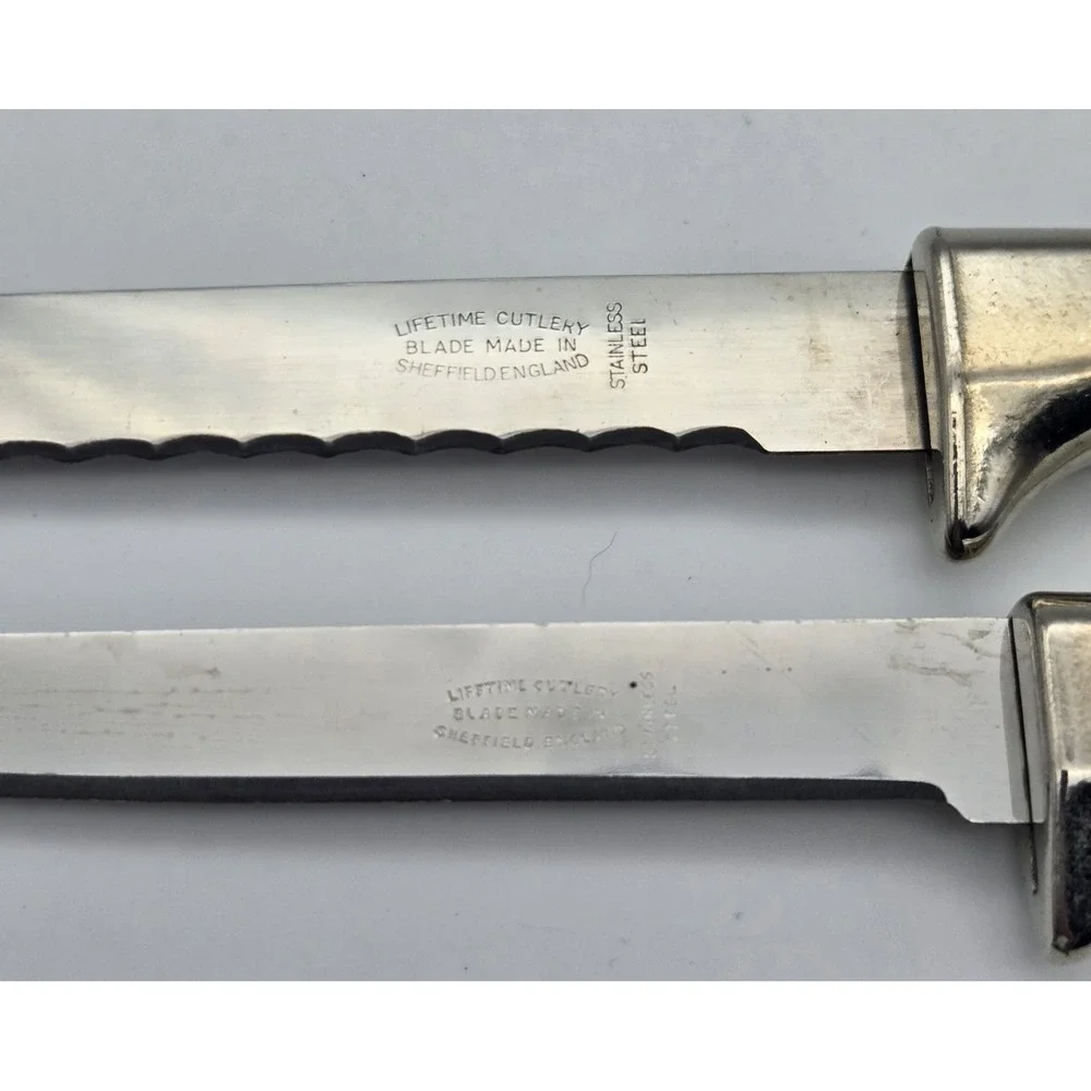 Sheffield English Blades Utility Knife Set 2 Stainless Serrated Cornflower Blue‎